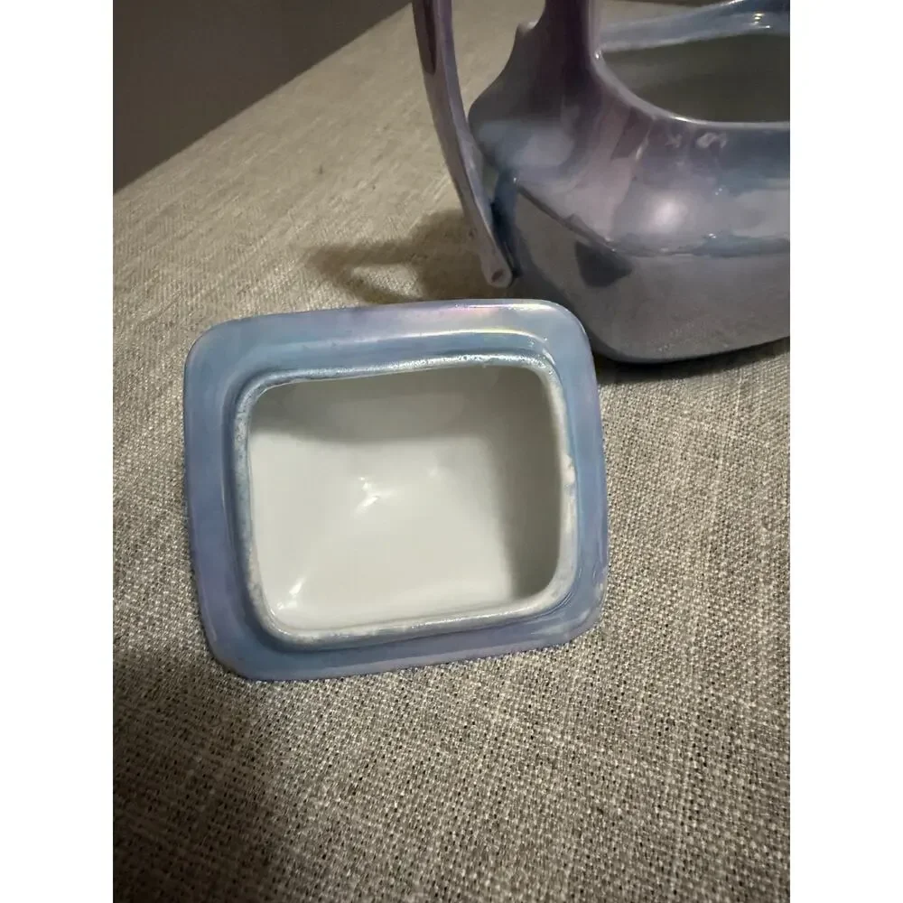 🫖 Vintage Royal Bayreuth Bavaria Mini Teapot | Blue Lusterware | Germany